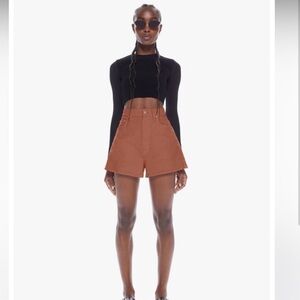 MOTHER Snacks Burnt Orange A Line Shorts